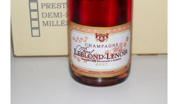6 flessen à 75cl champagne Leblond-Lenoir, Rosé Brut,
